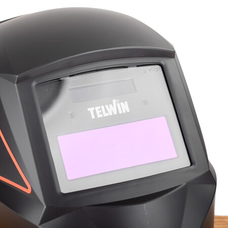 Telwin Lion Automatische Lashelm DIN 3-11 – Zelfdimmende Lashelm met 2 Sensoren voor MMA, MIG/MAG en TIG Lassen