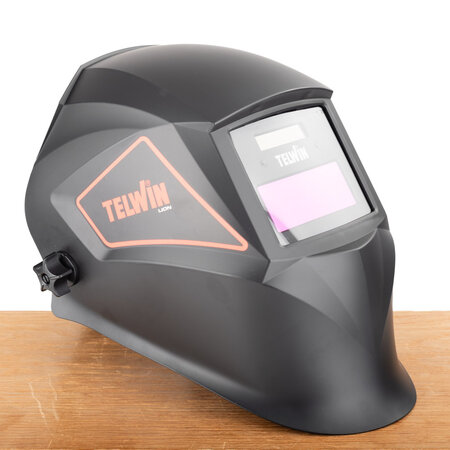 Telwin Lion Automatische Lashelm DIN 3-11 – Zelfdimmende Lashelm met 2 Sensoren voor MMA, MIG/MAG en TIG Lassen