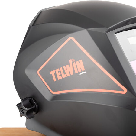 Telwin Lion Automatische Lashelm DIN 3-11 – Zelfdimmende Lashelm met 2 Sensoren voor MMA, MIG/MAG en TIG Lassen