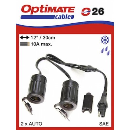 Tecmate Optimate splitter kabel voor autostekker O26