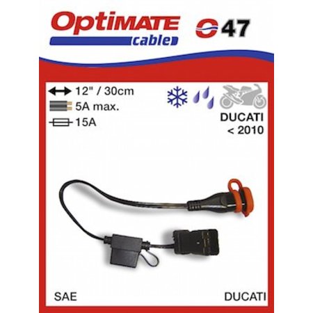 Tecmate Optimate O47 Adapter kabel DUCATI naar SAE