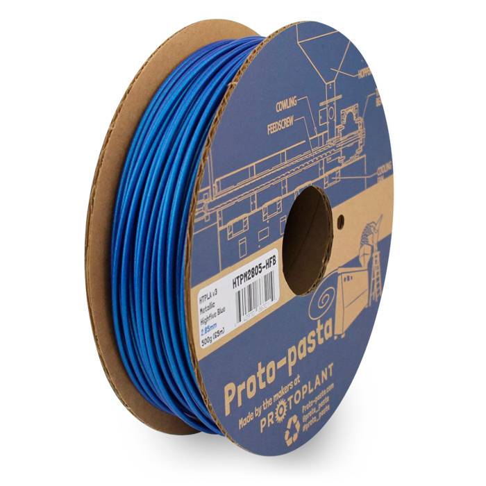 Proto-pasta 2,85 mm HTPLA filamento, Metallic Highfive Blue