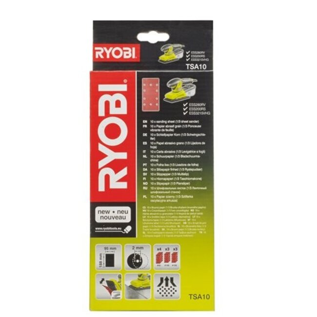 Ryobi 10x 1/3 Schuurpapier