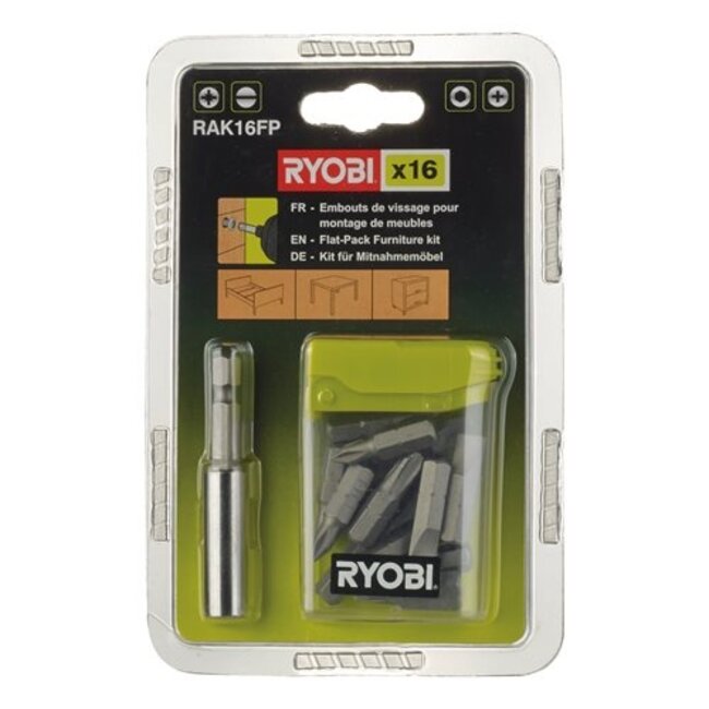 Ryobi 16-delig Flat Pack Furniture schroevendraaier set