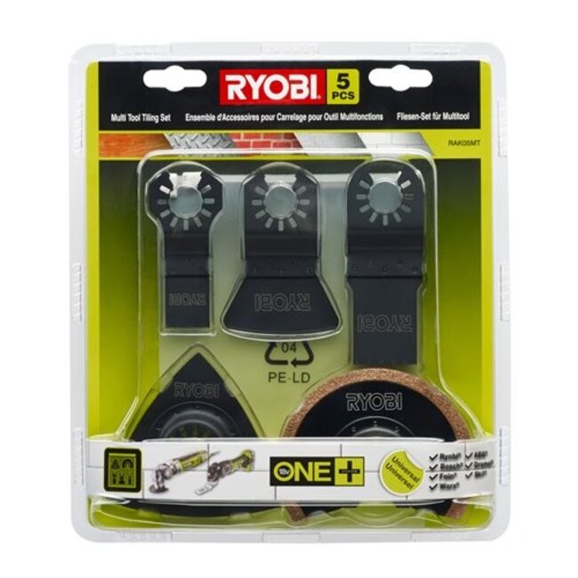 Ryobi 5-delig universeel multitool set