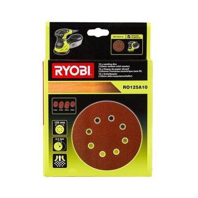 Ryobi 125mm Random Orbitaal Schuurschijven (10 stuks)