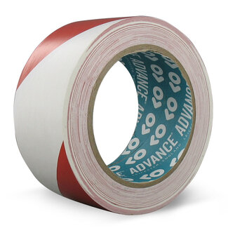 Technotape Afzetlint rood/wit 80mm x 500m