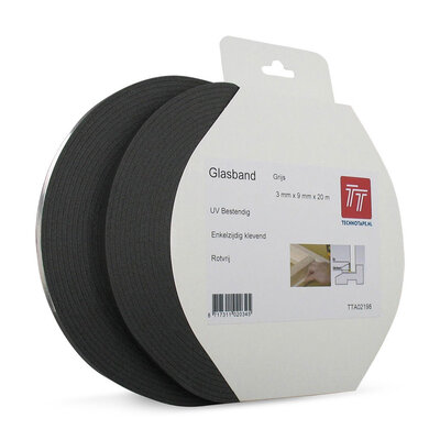 Technotape Glasband PE met folie 9mm x 20m x 3mm