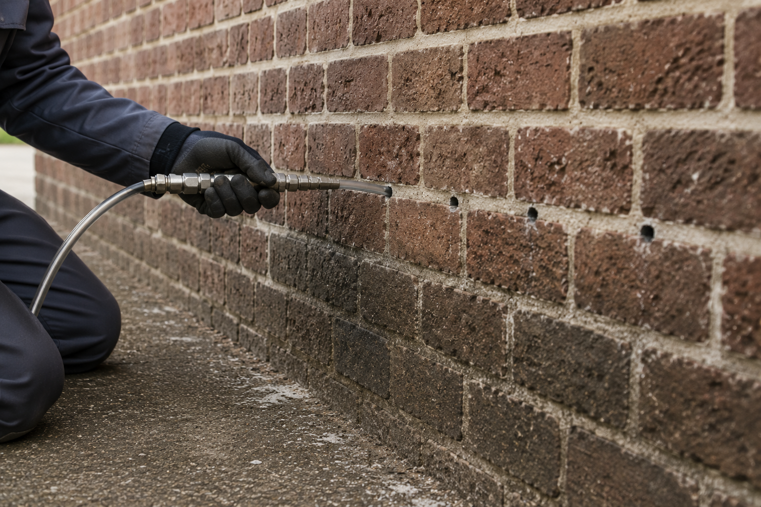 Muur impregneren tegen optrekkend vocht