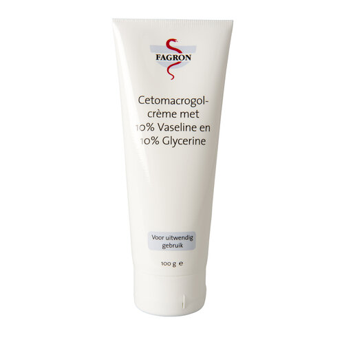 Fagron Fagron Cetomacrogol Glycerine Vaseline 80/10/10 Tube In Doos (100g) Fagron Fagron Cetomacrogol Glycerine Vaseline 80/10/10 Tube In Doos (100g)
