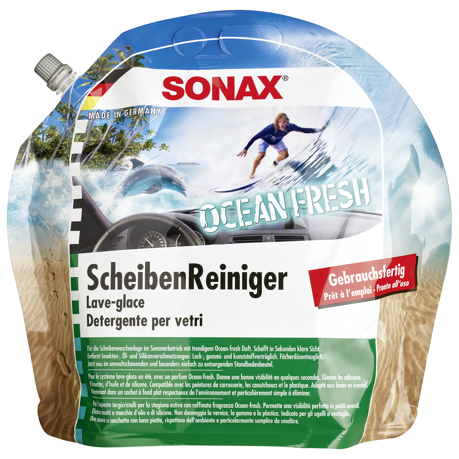 SONAX Sommer ScheibenReiniger Ocean Fresh Gebrauchsfertig 3L - Car