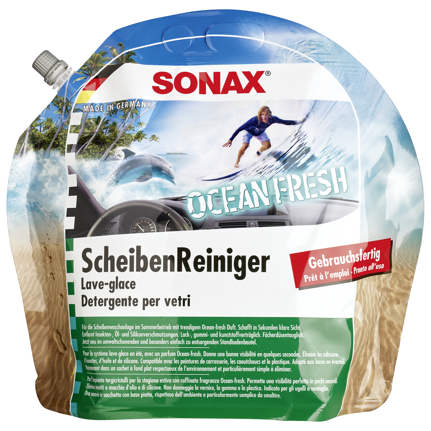 SONAX Sommer ScheibenReiniger Ocean Fresh Gebrauchsfertig 3L - Car