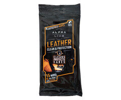 ALPHA LINE Leather Clean & Protect Wipes