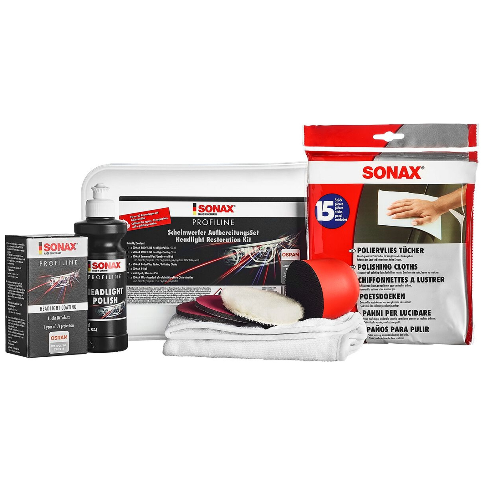SONAX PROFILINE Scheinwerfer Aufbereitungsset - Car Care King