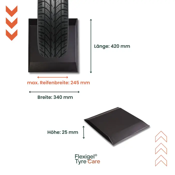 Flexigel Tyre Care 4er Set FTC-O Reifenschoner Oldtimer schwarz