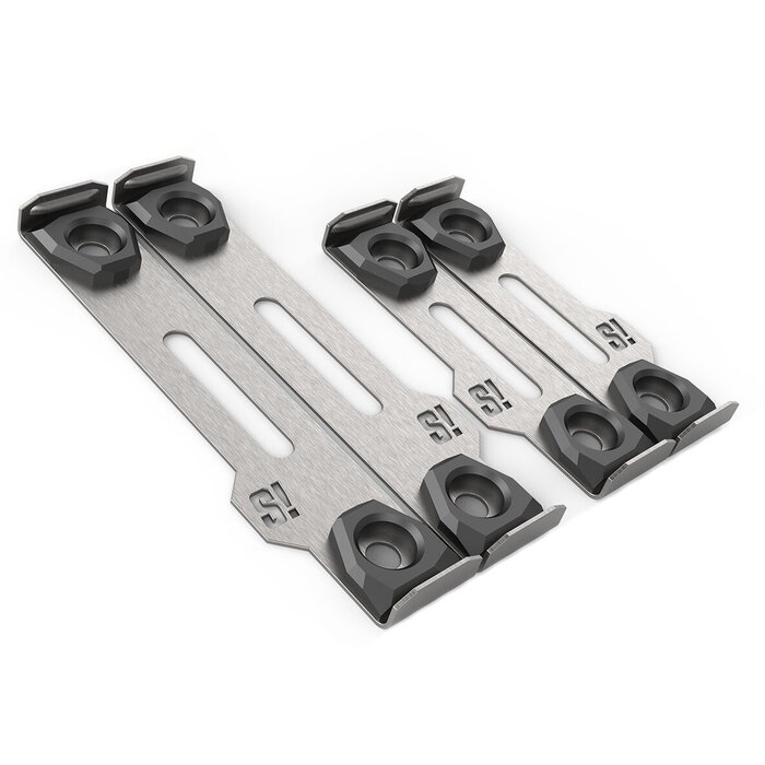 SNAP Rahmenloser Nummernhalter, 30 × 8 cm / 50 × 11 cm, Edelstahl