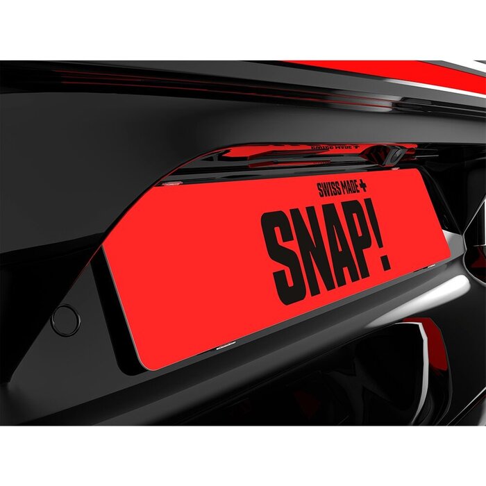 SNAP Rahmenloser Nummernhalter, 30 × 8 cm / 50 × 11 cm, Edelstahl