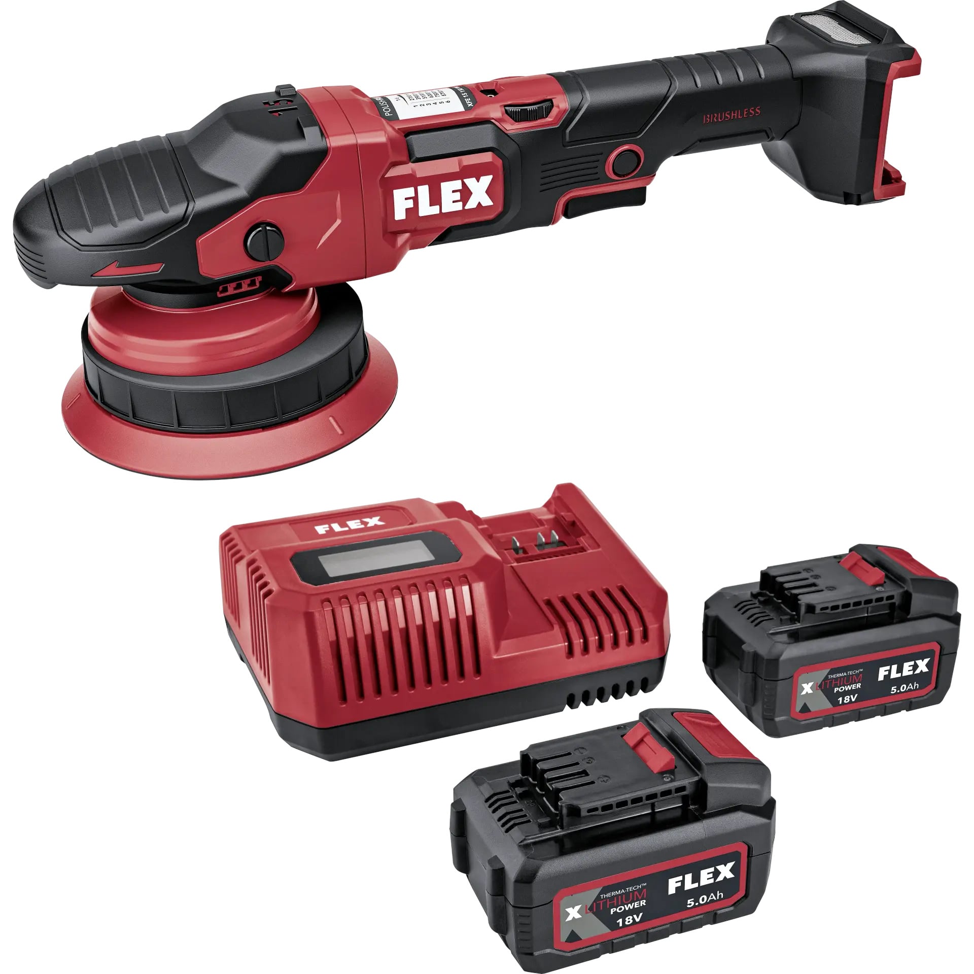 Flex Tools Flex XFE 2 15 18-EC Set Akku-Exzenterpolierer mit Freilauf 18 V