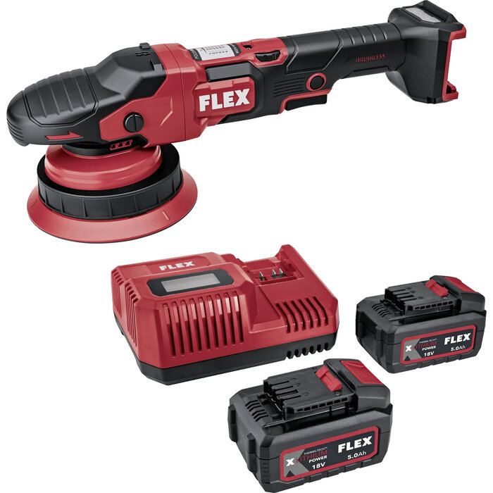 Flex Tools Flex XCE 8 150 18-EC Set Akku-Exzenterpolierer mit Zwangsrotation 18 V
