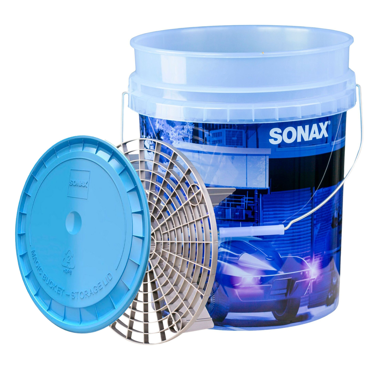 Sonax Sonax Wascheimer Blau mit Grit Guard und Deckel