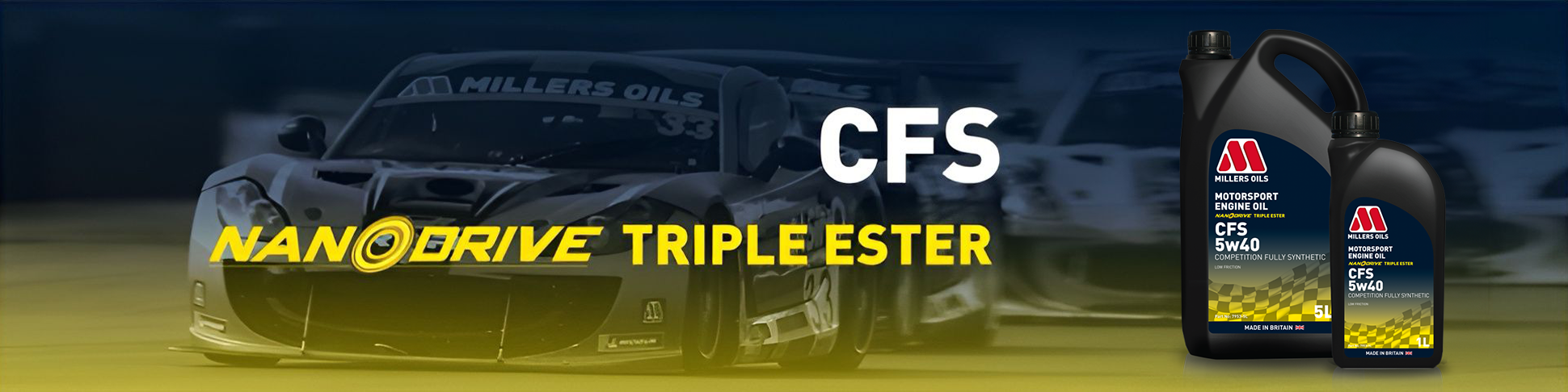 Millers Oils Motorsport Banner