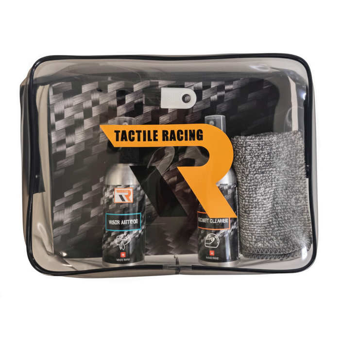 Tactile Racing Helm Pflegeset Racing mit Reiniger und Anti-Fog Spray
