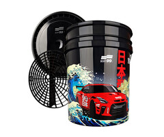 Soft99 Wascheimer mit Schmutzsieb und Deckel