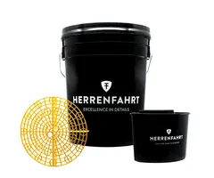 Herrenfahrt Wascheimer mit Schmutzsieb, Deckel und Halterung