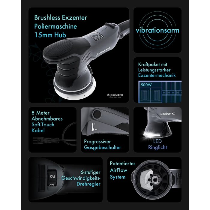 ChemicalWorkz ChemicalWorkz DA15 Pro Brushless Exzenter Poliermaschine