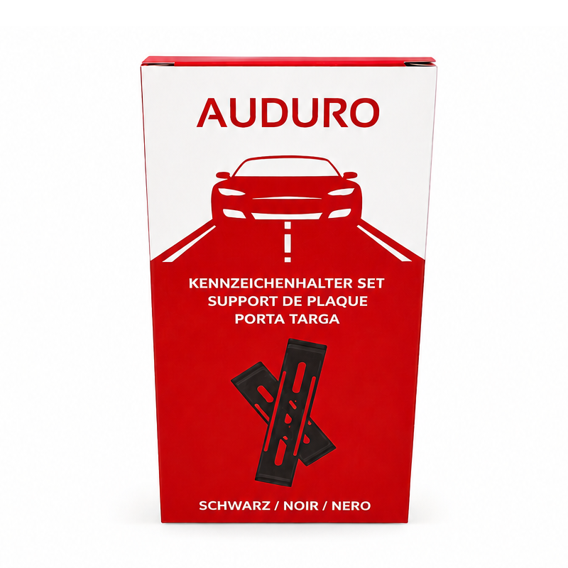 Auduro Klick Nummernschild Kennzeichenhalter Set Langformat