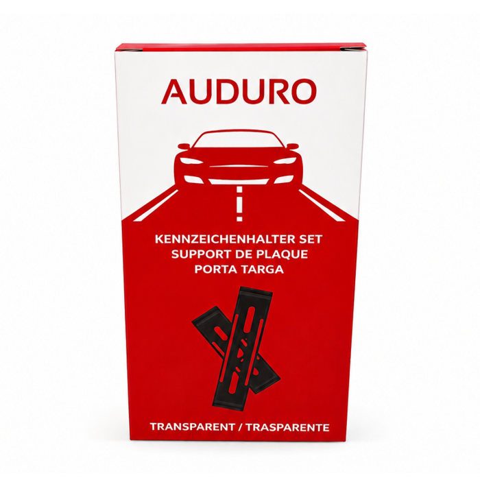 Auduro Klick Nummernschild Kennzeichenhalter Set Langformat