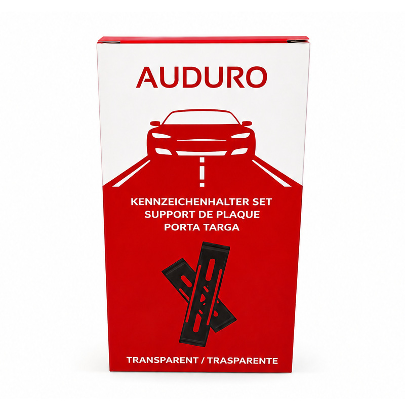 Auduro Klick Nummernschild Kennzeichenhalter Set Langformat