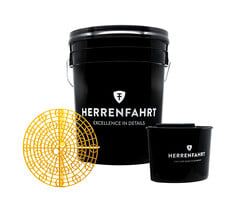 Herrenfahrt Wascheimer mit Schmutzsieb, Deckel und Halterung