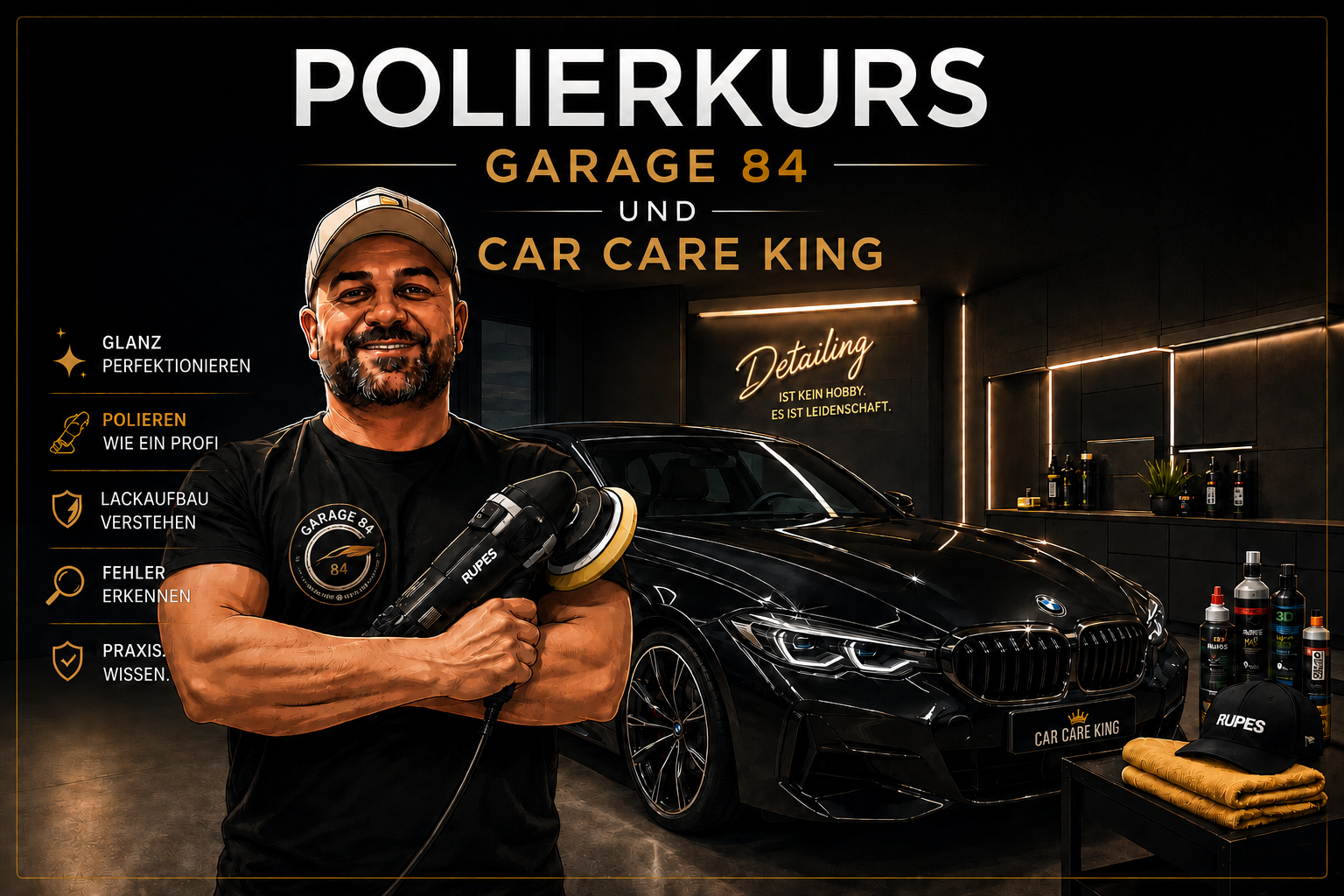 Polier-Workshop für Einsteiger Garage84 × Car Care King