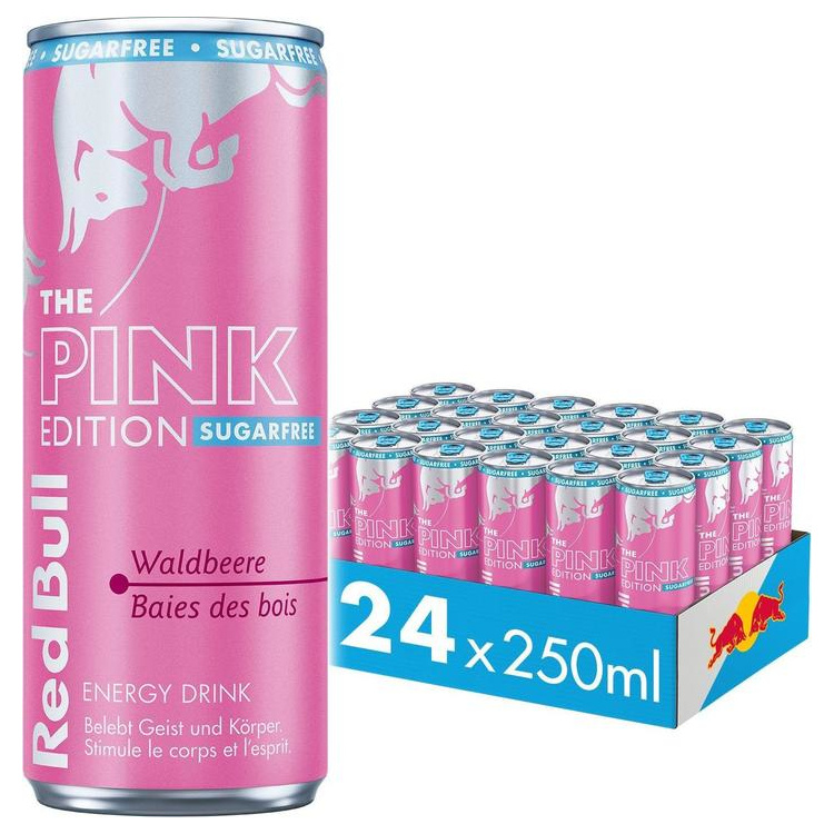 Red Bull Energy Drink Pink Edition Sugarfree 24 x 250 ml