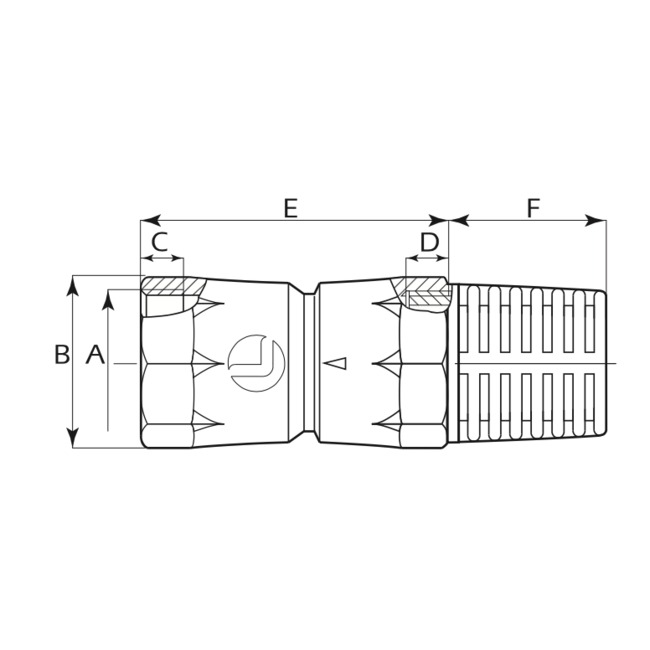Luise Luise UNIVAL messing veerbelaste voetklep
