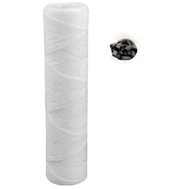Tecnoplastic 10" Yarn & Carbon 20µ cartridge filter