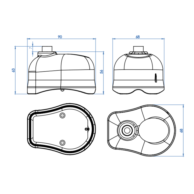 Tecnoplastic  Elektronische vlotterschakelaar Crab 10m H05 4G0,75 + stekker