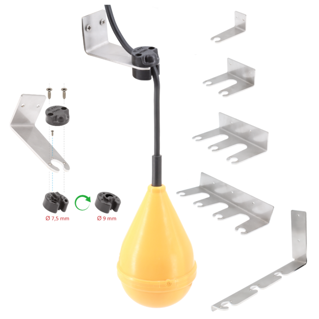 Tecnoplastic Koala - Leaf/Liana muurhouder vlotterschakelaars/niveauregelaars
