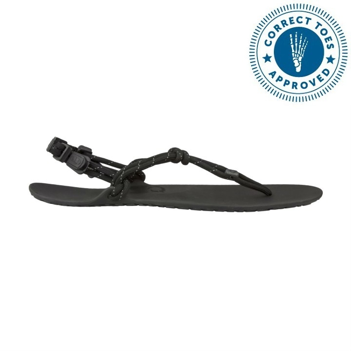 XeroShoes Genesis Black Mannen | Lichtgewicht barefoot sandaal - IEDEREEN  LOOPT