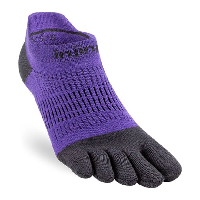 Injinji Trail Run Midweight Five Finger Running Toe Socks Mini-Crew Moonlit