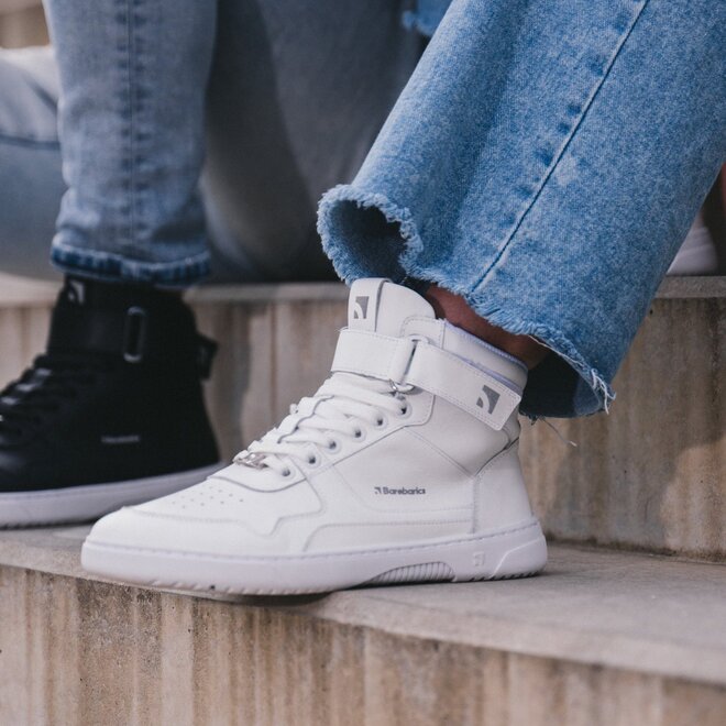 Zing High Top All White Leather