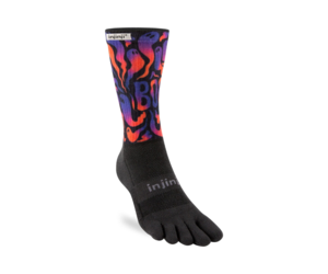 Calze Tecniche Injinji Trail Midweight Crew Per Donna - Design Halloween Boo, Multicolore, Taglia M-L