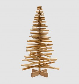 Houten kerstboom lijsterbes rond