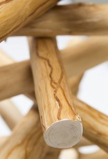 Houten kerstboom lijsterbes rond
