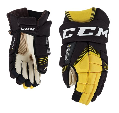 CCM SUPER TACKS Handschoenen  (SR) Zwart/Geel