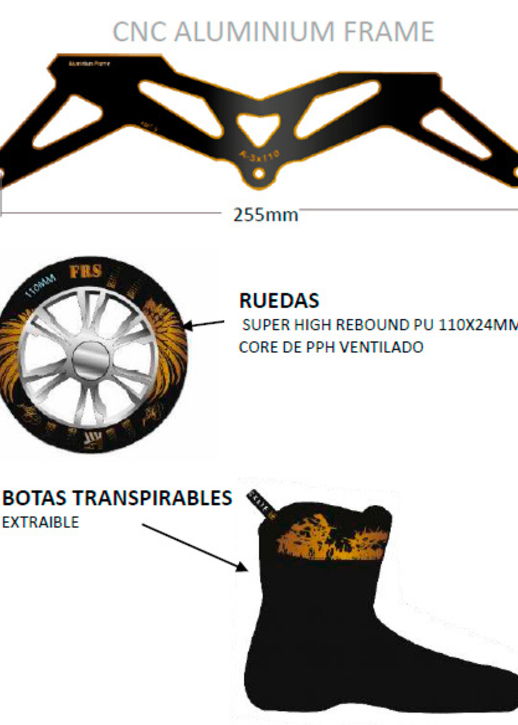 The New Urban Concept | KRF KRF Freeskate Angel Nero 3x110