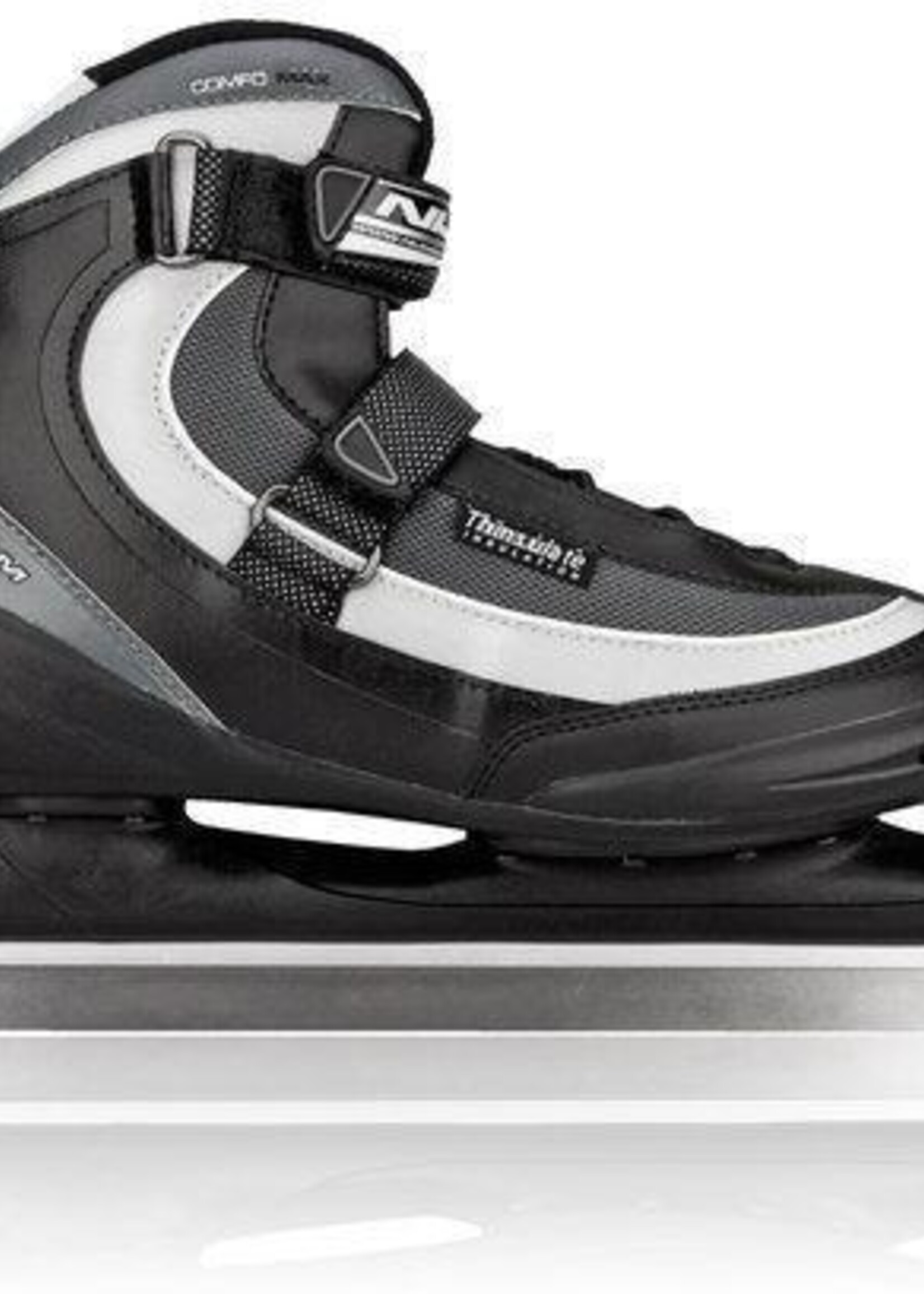 Nijdam Nijdam 3416 Norenschaats Pro-line - Softboot - Volwassenen - Zwart/Grijs