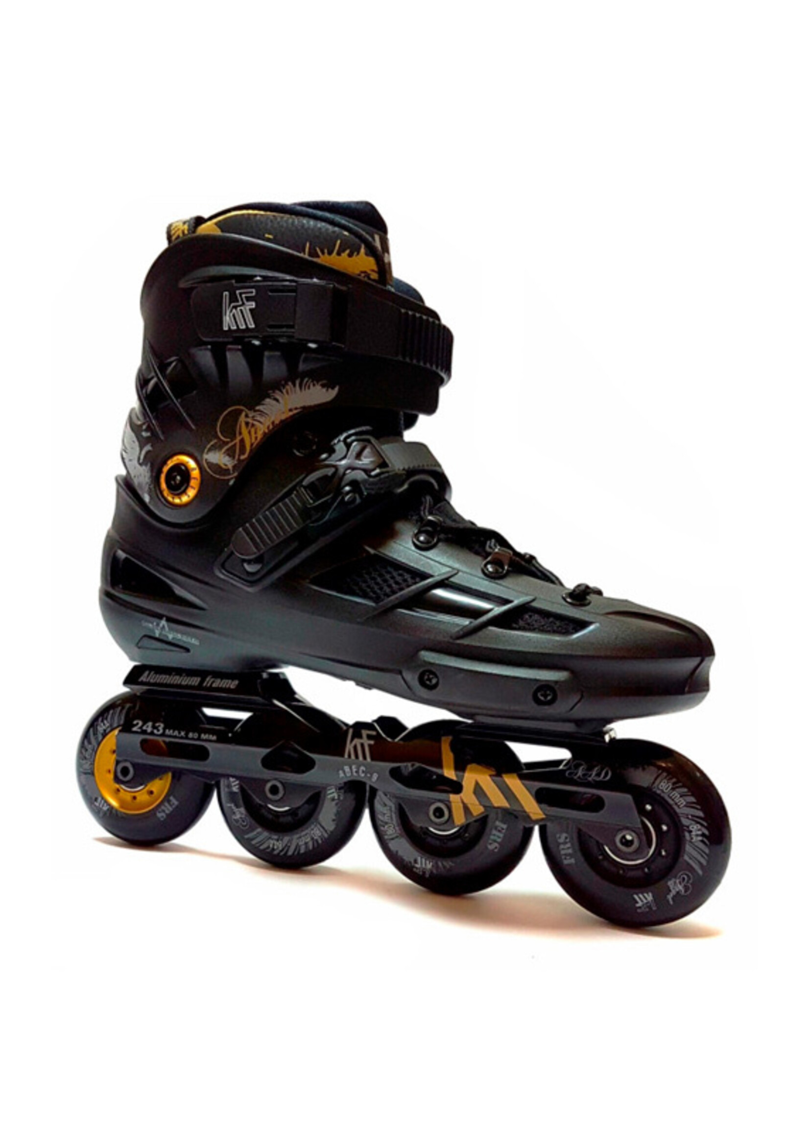 The New Urban Concept | KRF KRF Inline Freeskate Angel 4x80 Zwart/Goud