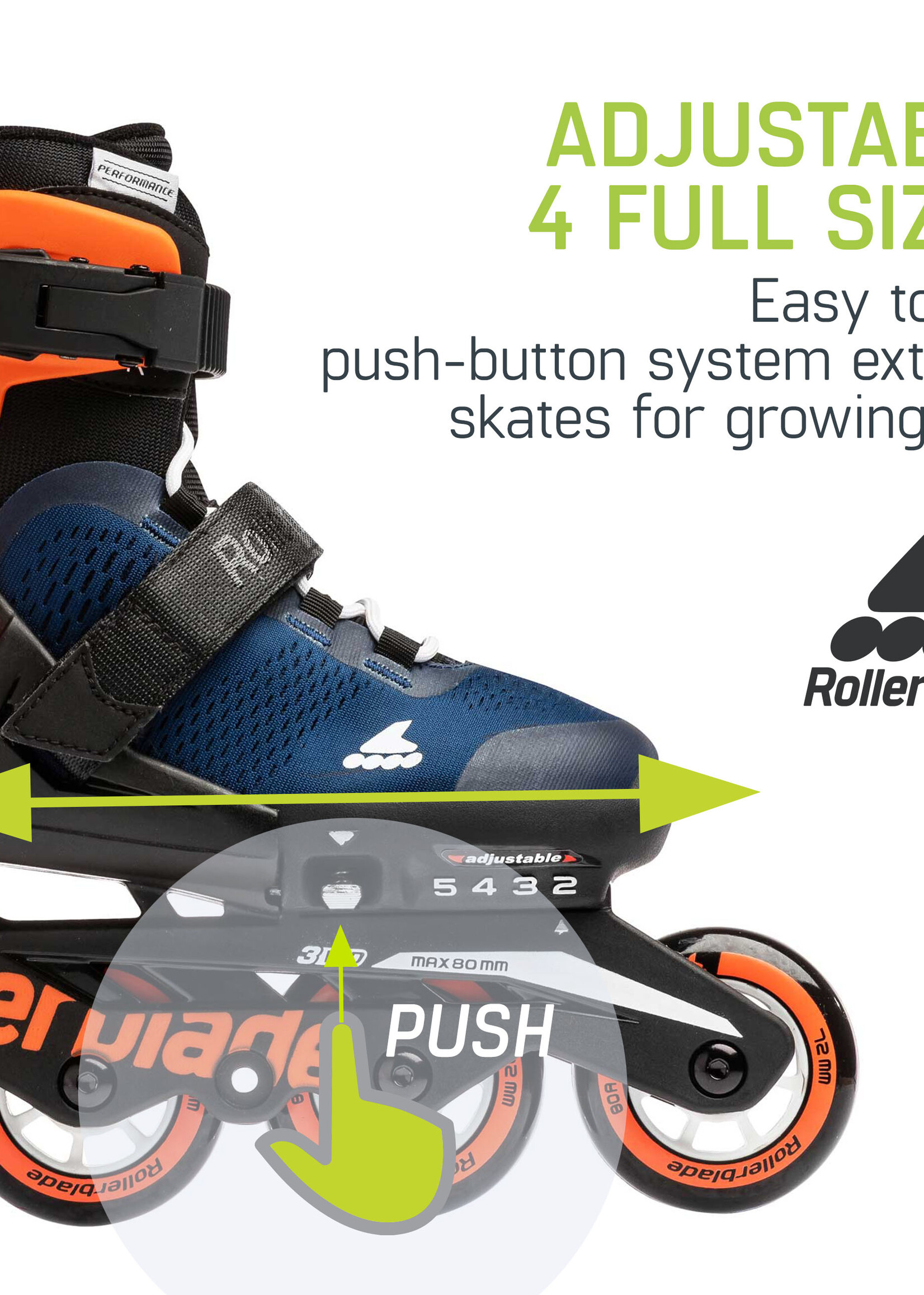 Rollerblade Rollerblade Microblade Midnight-Blue / Warm-Orange